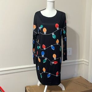 NWOT FOR GIRL & PERFECT LIFE CHRISTMAS LIGHT DRESS  2X PLUS